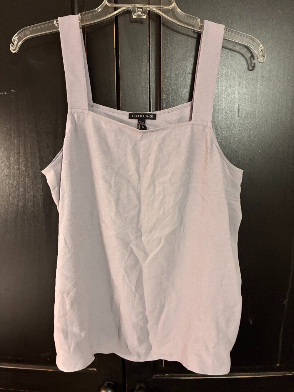 Nwot Eileen Fisher 100% Silk Square Neck Cami Tank Top Purple Lavender S